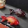 1/2PCS Creative Color Changing Tea Pet Resin Tea Table Chinese Mascot Two Fish Report Happiness Zen Tea Ceremony