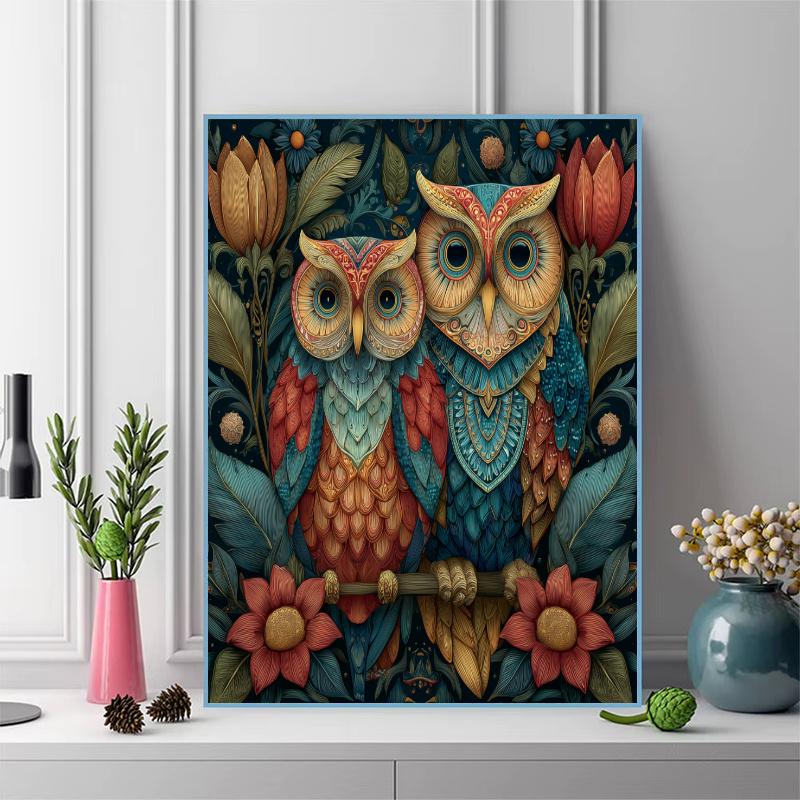 Vintage owl Pattern 3pcs 100% Round Full Drill 5D DIY Diamond Painting Embroidery Cross Stitch Rhinestone Décor