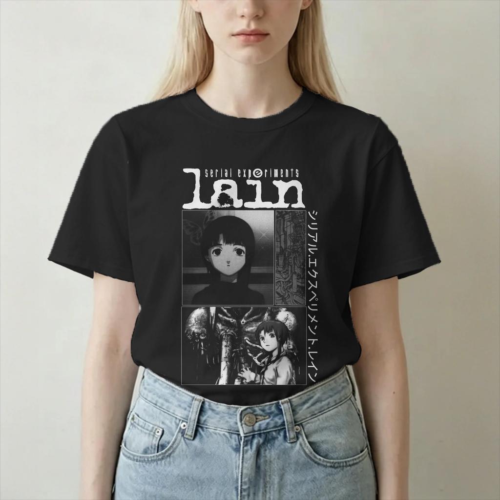 Serial Experiunisexts Lain Anime Unisexga For Unisex Unisex T Shirt Awesome Tees Short Sleeve Crewneck Tshirts 100 Cotton Graphic Tops