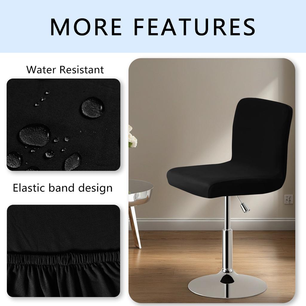 Milk Silk Bar Stool Cover Elastic High Chair Cover Stretchable Adjustable Chair Protector For Home Kitchen Pub Counter Covers