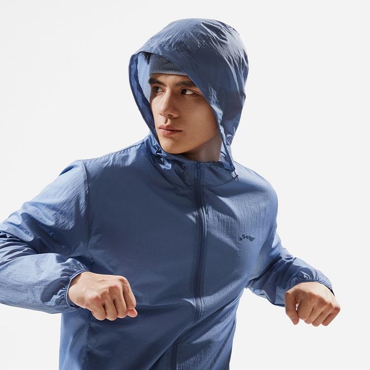 Li Ning Fitness Series UV Protection Water-Resistant Breathable Comfortable Soft Shell Outdoor Sports UPF50+ Sun Protection Clothing AFDU459-4