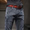 New Men's Elastic Jeans Korean Pure Cotton Version Pockets Slim Fit Spring and Autumn Style Youth Vintage All-match Trousers
