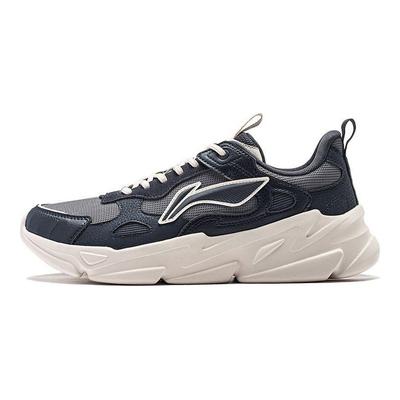 Li Ning Flowing Fire Classic Nízke Pánske Ležérne Tenisky Studená-Piesková-Čierna Tieňovo-Sivá AGCT387-4