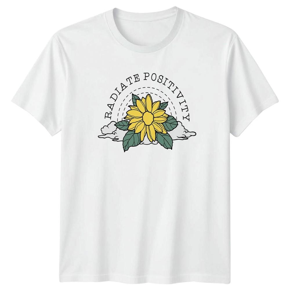 Radiate Positivity TShirt Sunflower Lifestyle Birthday Gift For Him And Her S