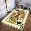 "Queen of Spades Cat Playing Card Design Carpet for Home Decor" Suitable for Use As an Anti-slip for Living Room Bedroom Sofas