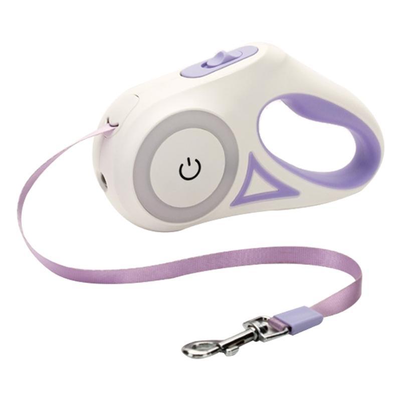 Dog Leash with LED light Anti-Slip Handle Feel Comfortable High Practicality One-Handed Convenient Pet Walking Leads top sale
