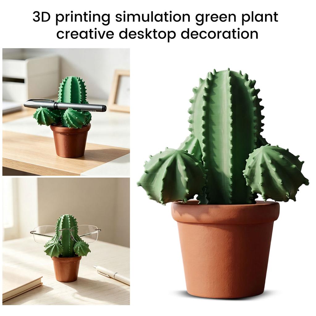 3D Printed Artificial Plant Desktop Decoration - Creative Ornament for Home Shelf
