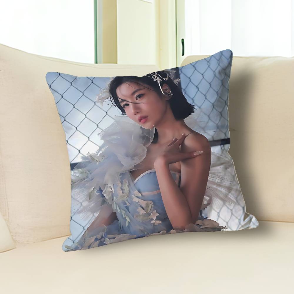 K-Kwons Singer E-Eun-B-Bi Anime Celebrity Merchandise All-Match Printed Pillow Case Sofa Car Office Room Decoration Protector