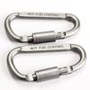 Tactical D Shape Keychain Hook Buckle Clip Carabiner Hanging Fit Outdoor Silver Camping Survival Edc.