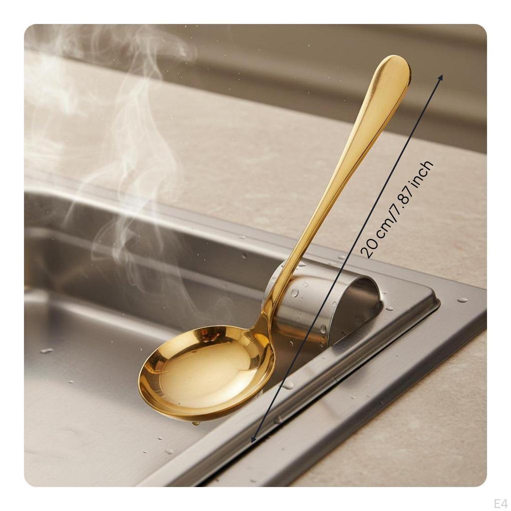 Stainless Steel Serving Spoon Professional Mirror Polished Kitchen Utensil for Caterers, Family