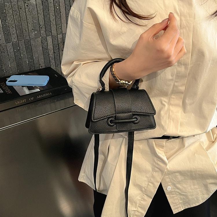 Fashion Mini Top Handle Bag for Women PU Leather Crossbody Bag Elegant Flap Shoulder Purse Small Messenger Handbag with Adjustable Strap