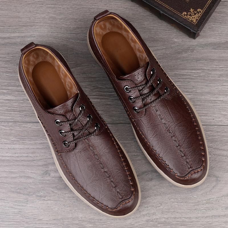 

Мужская обувь из натуральной кожи Повседневная обувь Кроссовки 44 темно-коричневого