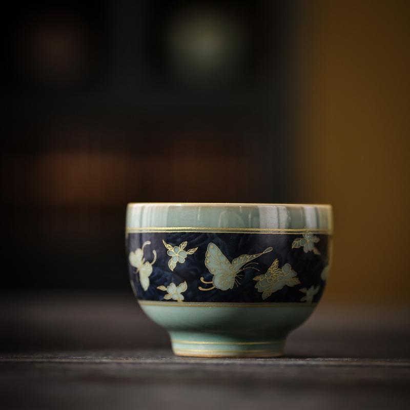 Tea cups specially designed for stove tea brewing, celadon master cups, high-end tea tasting cups, large single tea sets, personal tea cups as gifts