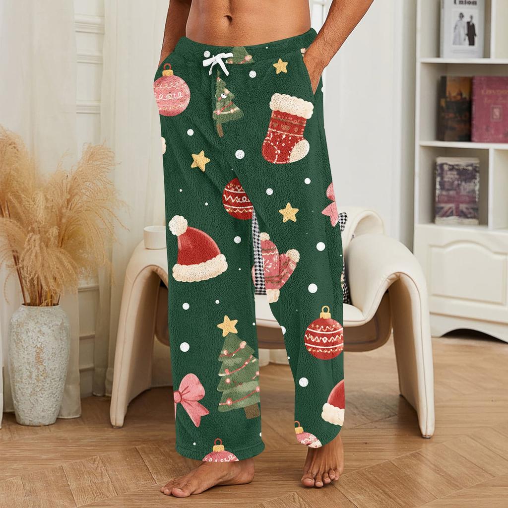 Pantalones de Navidad para Hombre, Pantalones Casuales para Dormir
