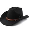 Popular Hat Women's European and American Style Western Cowboy Hat Men's Ethnic Style Big Edge Top Hat Jazz Hat