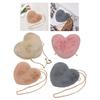 Fluffy Purse Crossbody Bag Clutch Purse Wallet Cute Fashion Tote Plush Handbag Heart Shaped Shoulder Bag Evening Bag Lightweight