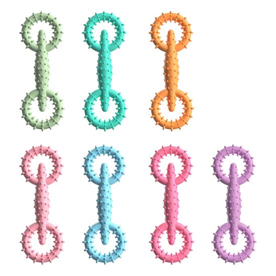 

Dog Chew Toy Spiny Texture for Teeth Cleaning TPR Soft Rubber Interactive Pet Toy Pull-Tab Puppy Teething Toy Relieves Boredom and Protects Gums