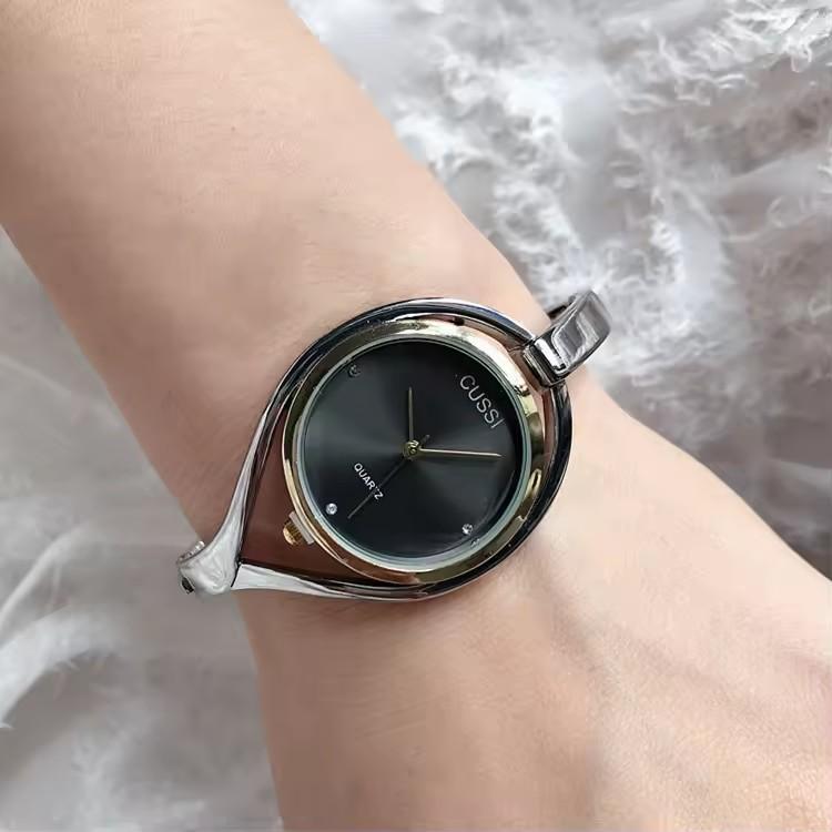 Bangle Watch Women Quartz Wristwatch Minimalist Dial Brand New Design Clock Fashion Diamond Rhinestone Bracelet Band Retro Reloj