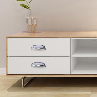 Zinc Alloy Shell Pull Handles American Style Single Hole Cabinet Door Pulls Semicircle Brass Dresser Knobs