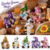 Halloween Resin Gnome Figurine Decor - Tabletop Ornament for Shelf, Mantel and