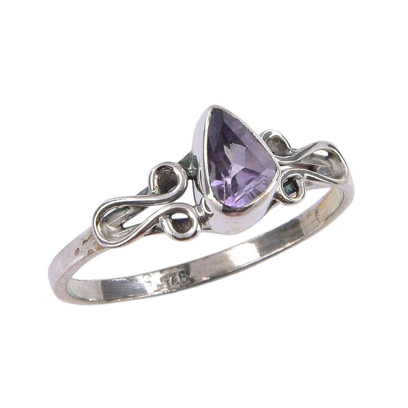 Natural Pink Amethyst Gemstone Handmade 925 Sterling Silver Gift Ring S.10 Q0L59