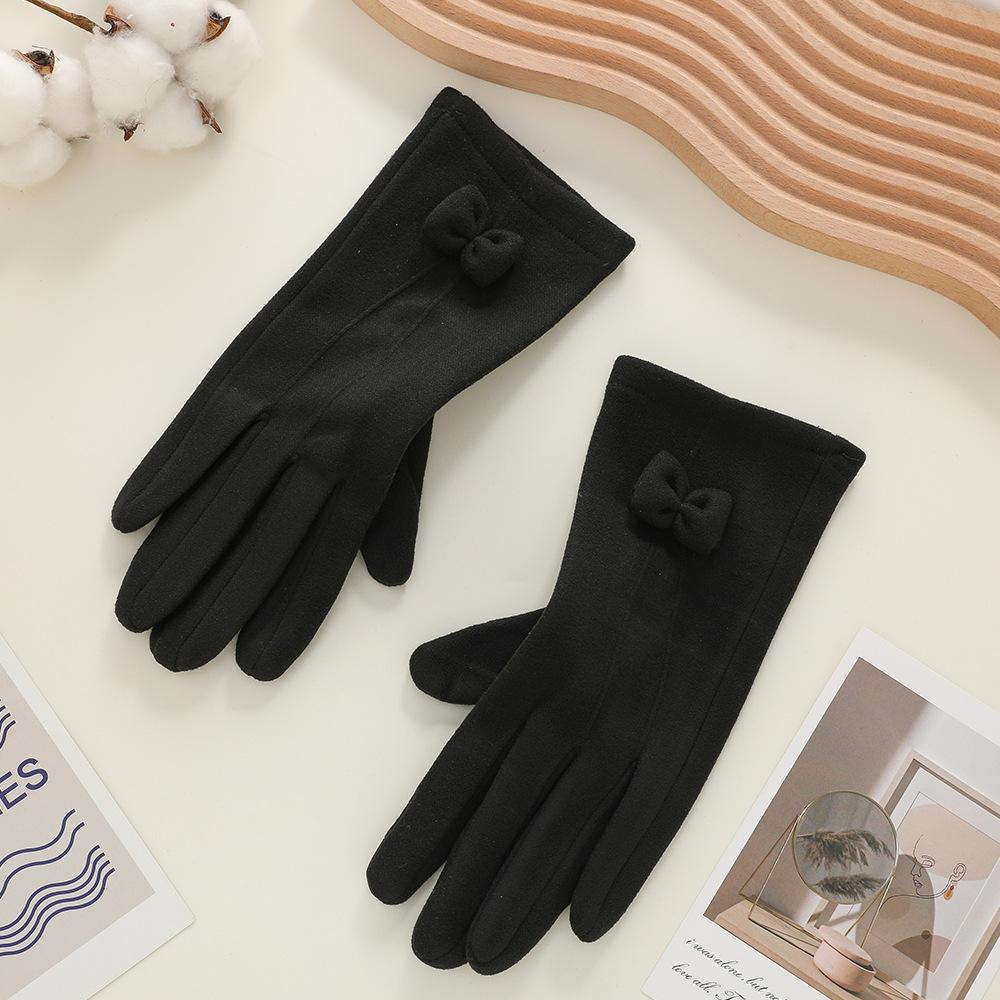 Warm gloves Three-line rabbit velvet men's and women's fashion cold-proof velvet outdoor cycling autumn and winter gloves