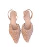 Pink Hairy Pointy High Heels Women's Spring Back Strap Thin Heels Back Half Empty Head Single Shoes