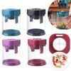Stainless Steel Manual Fruit Slicer with Detachable Stainless Steel Blades , Ideal for Strawberries, Grapes, Tomatoes, Onions, Mushrooms, and More