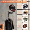 Motorcycle Helmet Holder Wall Mount Aluminum Helmet Hanger With Hooks Gloves Coats Storage Rack for Motorcycle Bike Helmets