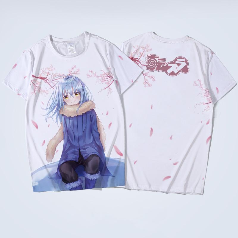 Anime trička Tenkrát jsem se reinkarnoval jako sliz 3D tištěný streetwear Muži Ženy Tričko nadměrné velikosti Harajuku Dětská trička Topy