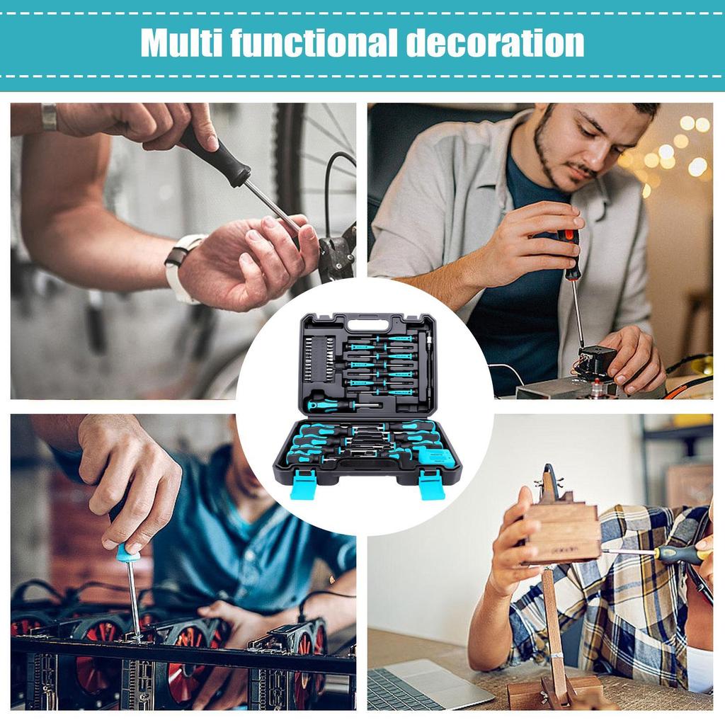 Screwdriver Set Magnetic Precision Repair Tools 43-Piece Ratchet Screwdriver Set With Case For PC TV Car Watch Phone Laptop