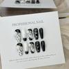 Unghie artificiali FATTE A MANO per fototerapia Unghie Camelia Manicure Stile dolce e fresco Decorazione rosa perlescente Fototerapia di qualità