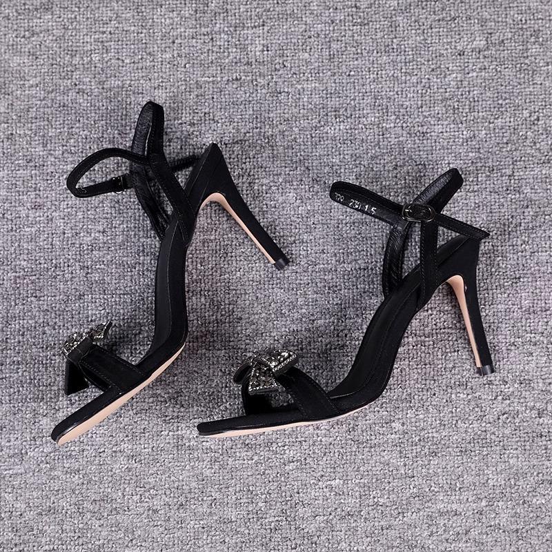 Women's Summer Sandals Ladies Luxury Elegant Black Casual Barefoot Outdoor Wedge High Heeled Open Toe Shoes For Women Trend 2025