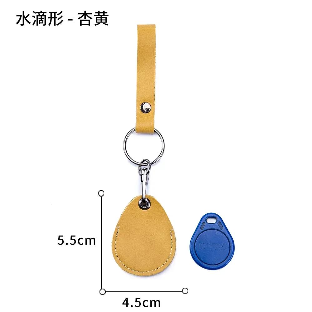 Genuine Leather Key Holder Bank Card Pocket Mini Bus Card Key Pouch Slim Housekeeper Key Access Card Protecter Cover