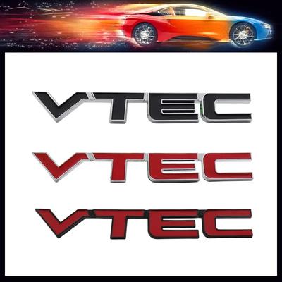 Autocollant Emblème Badge VTEC en Métal 3D pour Capot Garde-boue Coffre Arrière Plaque Nominale de Coffre de Voiture SUV VTEC