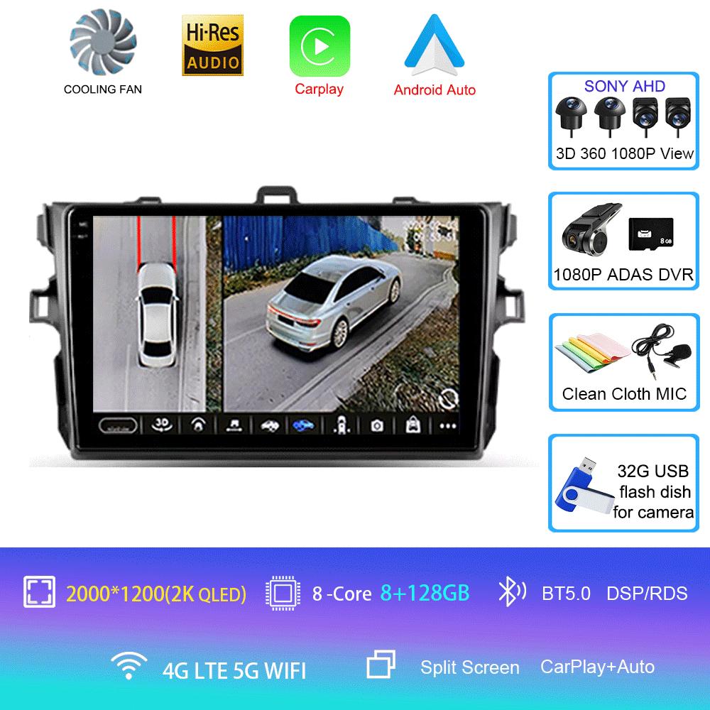 Android 14 Car Radio For Toyota Corolla 10 E140 E150 2006 - 2013  Multimedia Video Player Navigation stereo GPS  No 2din 2 din d