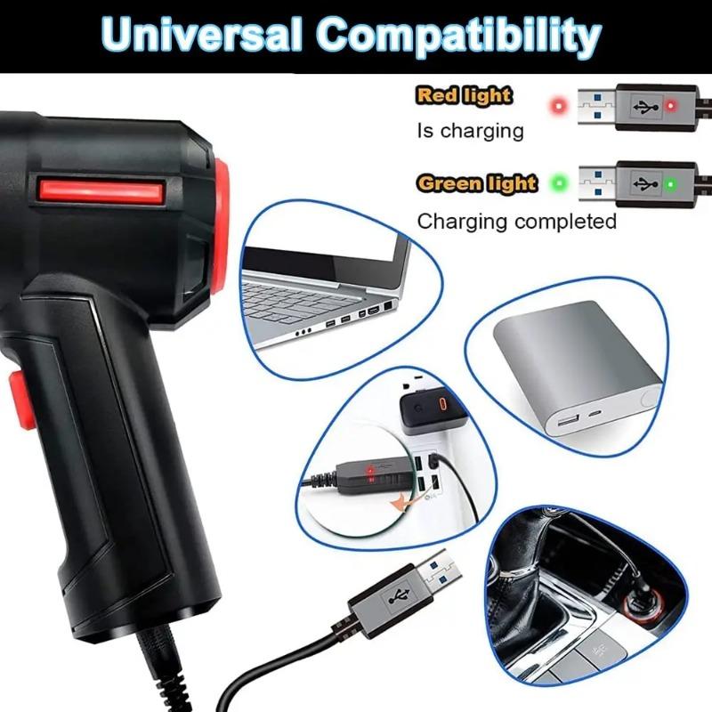 Professional Vacuum Cleaner & Air Blower 2in1 Cordless Mini Air Duster Electric Cleaner Tool for Computer Keyboard PC Piano Pet Laptop