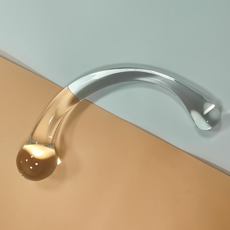 Dildos Anal Plug Transparent Glass Sex Toy Masturbator Anus Dilator, Stimulation Massager Pleasure for Men Women Adult Sex Toy