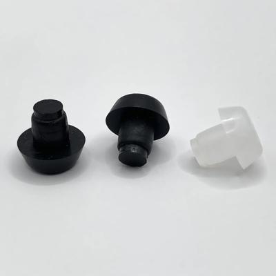 50Pcs 6mm Glass Top Table Furniture Embedded Bumper W/ Stem Rubber Screw Hole Plug Anti Slip Foot Pads Grippers for Cabinet Door