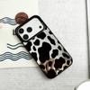 Cow patterned mirror phone case suitable for iPhone 17 16 15 14 13 12 11 Pro/Max/Plus anti drop and shockproof back cover