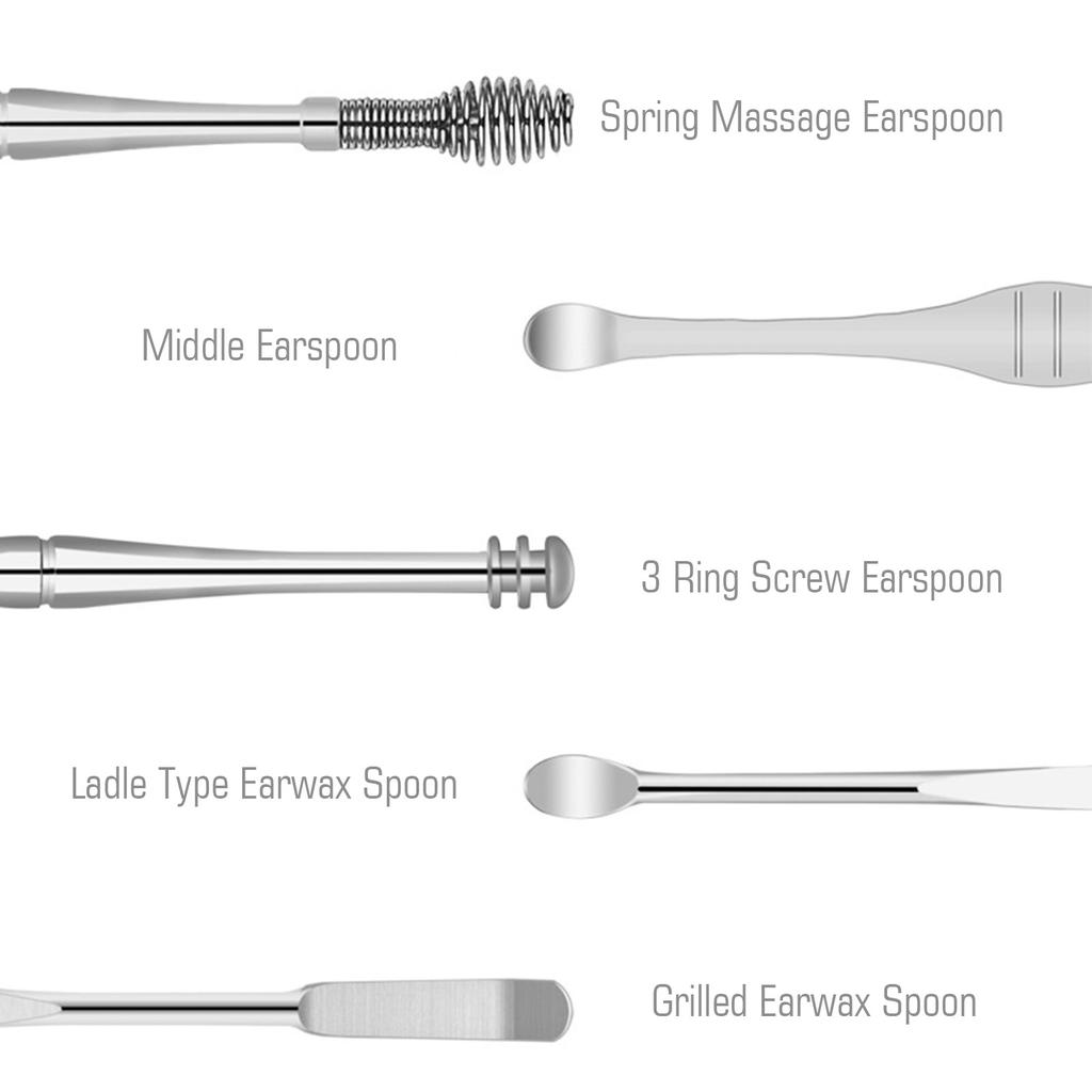 10PCS Earwax Removal Kit Ear Pick Set Earwax Remover Ear Spoon Earpick Ear Picker for Ear Massage Adult Ear Care Tools