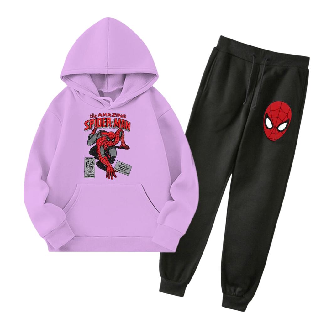 Kids Hoodie and Sweatpants Set Graphic Print with Pockets for Boys and Girls