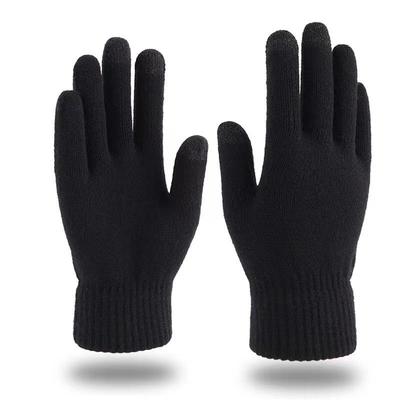 Novas Luvas de Tricô Masculinas de Inverno Touchscreen Alta Qualidade Luva Masculina Espessa Quente Lã Caxemira Sólida Luvas Femininas para Negócios Outono