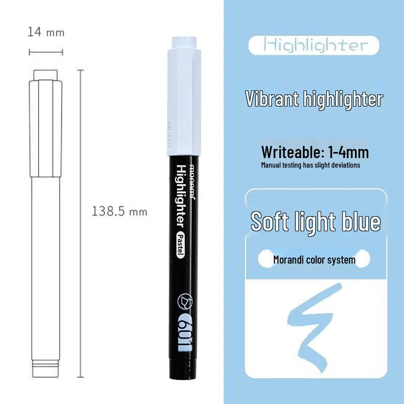 Morandi Textmarker - Elegante Neue Farben 601, Ideal für Schüler