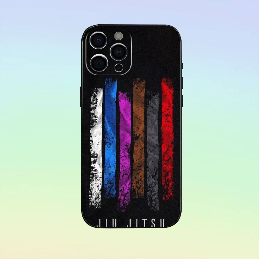 BJJ Brazilian Jiu-Jitsu Phone Case For iPhone17,16,15,14,13,12,11 Plus,Pro Max Soft Black Cover