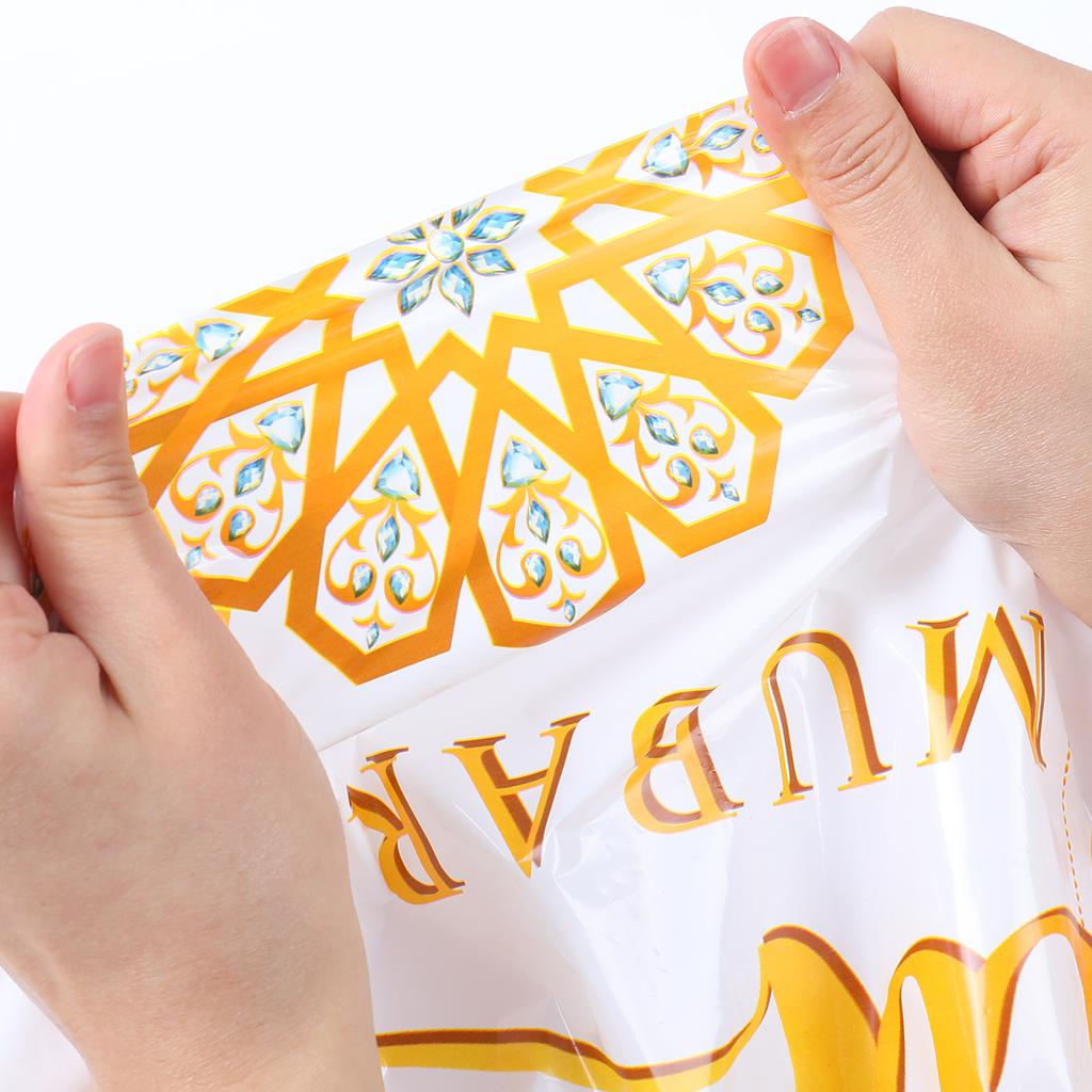 Eid Mubarak Tablecloths Ramadan Decoration for Home 2025 Islamic Muslim Party Decor Ramadan Tableware Supplies Eid Al Adha Gift