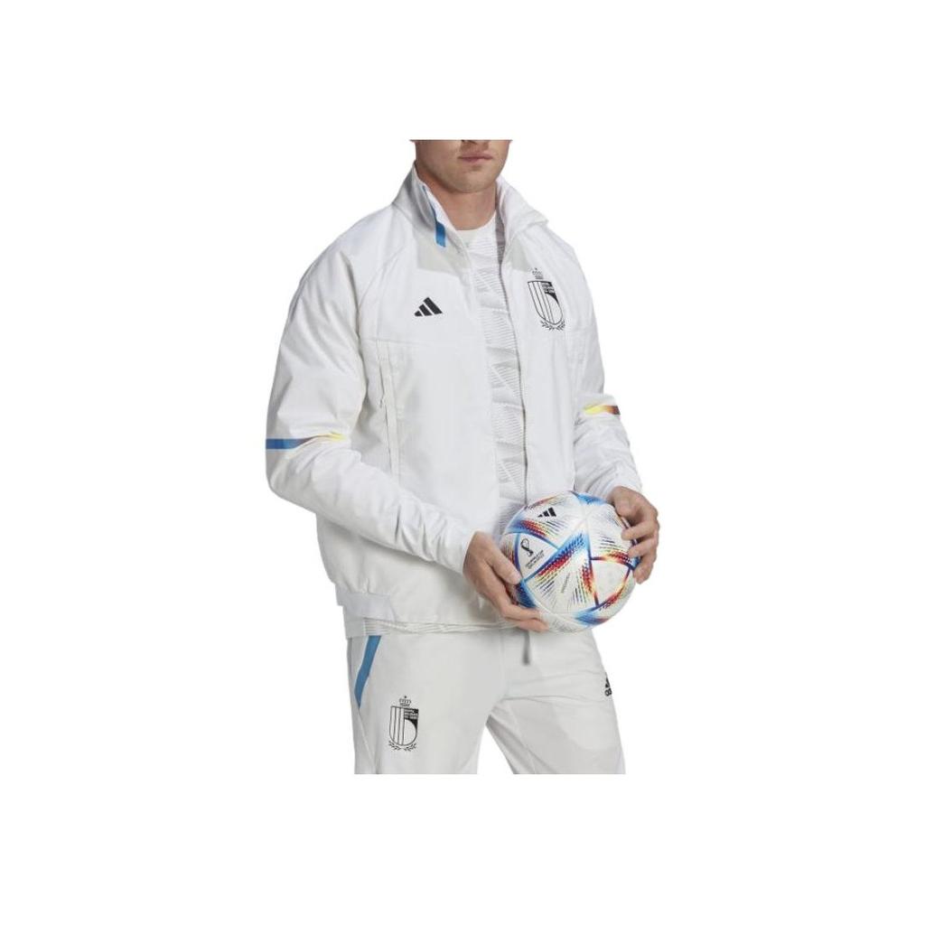 Adidas Belgium National Team Striped Badge Zip-Up Collar Jacket Men Jacket White IC1567