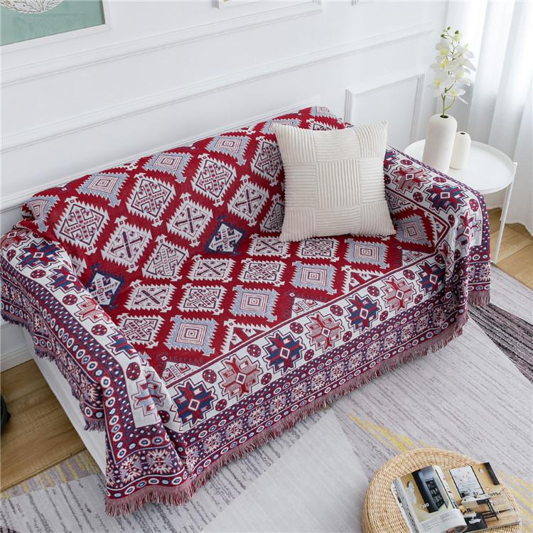 Thickened and Minimalist Double-sided Fabric Sofa Blanket, Sofa Towel, Light Luxury Tea Table Cloth, Household Exposed Camping Blanket, Bed Tail Towel