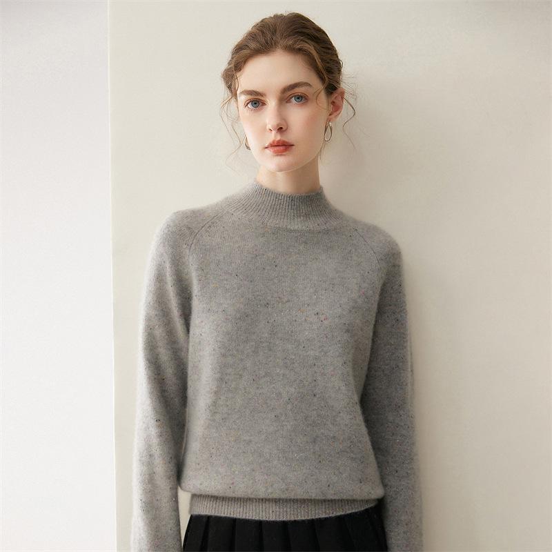 Autumn Winter Women's Cashmere Knit Turtleneck Pullover 