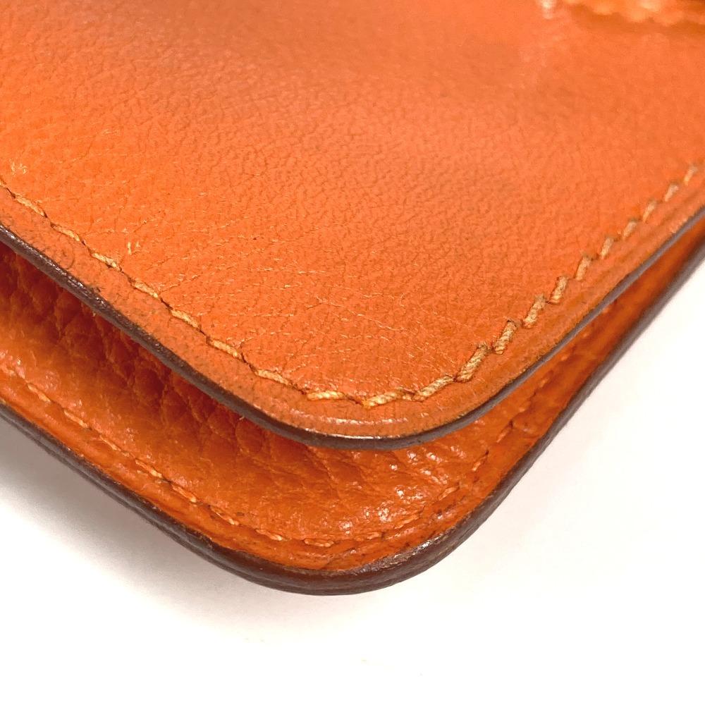 HERMES Serie Dogon logo Bifold card holder/pass case with key chain Card Case